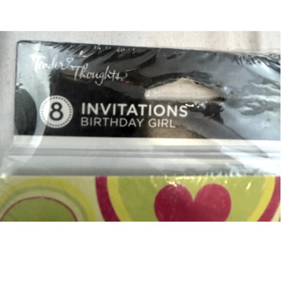 2 packs of 8 Birthday Invitations Hearts Tender Thoughts USA NWT girl love - Picture 3 of 6
